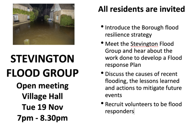 Stevington Flood Meeting 19 Nov